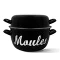 Miniatyrbillede 1 af 5: Musselgryta - MENASTYL - 3645563 - Emaljerat stål - Svart - 18 cm - Med text - Alla spishällar inklusive induktion