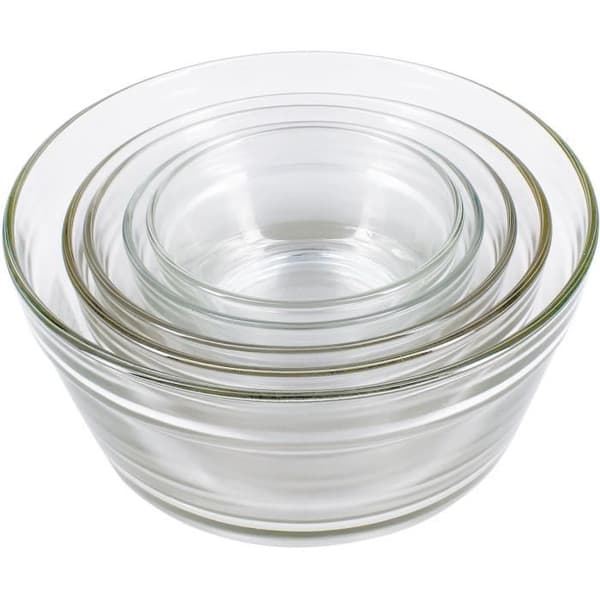 Set med 5 skålar - MENASTYL - 5039038 - 150 ml, 230 ml, 400 ml, 610 ml och 940 ml - Hållbara plastlock
