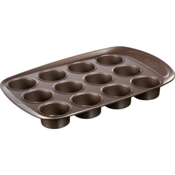 Muffinsplåt - PYREX - 1452002 - Kolstål - Non-stick - 12 hål
