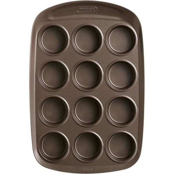 Muffinsplåt - PYREX - 1452002 - Kolstål - Non-stick - 12 hål