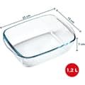 Miniatyrbild 3 av 5: Airfryer-form - PYREX - 1450143 - Rektangulär - Borosilikatglas - 23 x 15 cm