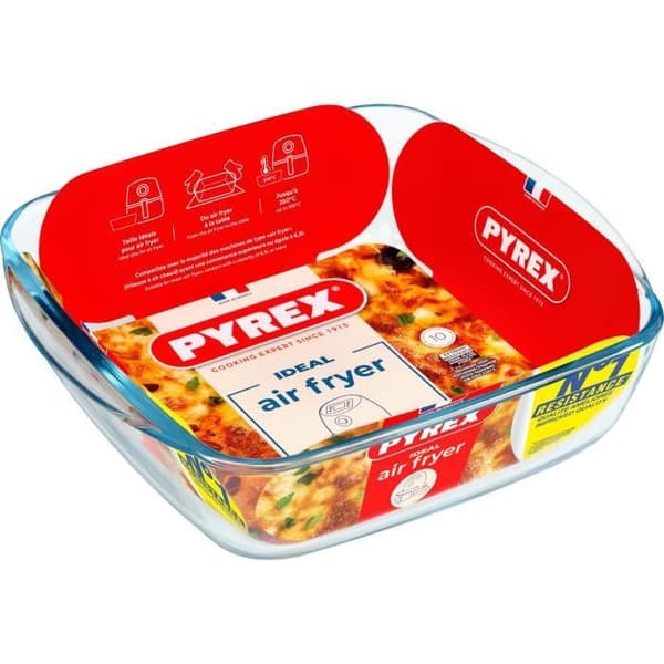 Airfryer-form - PYREX - 1450142 - Kvadratisk - Borosilikatglas - 25 x 22 cm