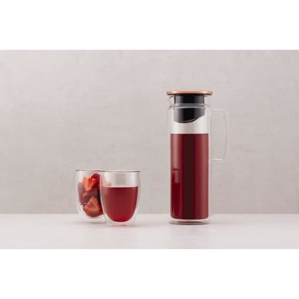 Glaskanna - BODUM - Biasca - Kopparlock med filter - 1,2 L - Transparent