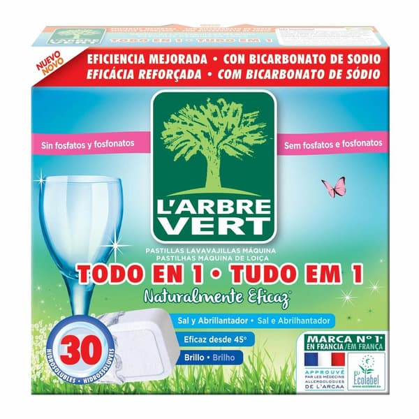 Opvaskemaskine L'Arbre Vert All in One (30 uds)
