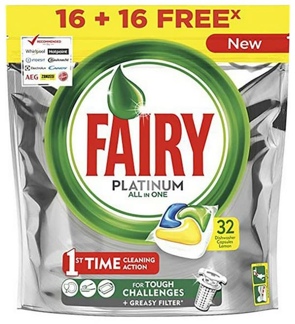 Dishwasher lozenges Fairy All in 1 Platinum Fresh (24 Units)