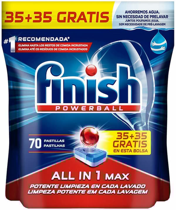 Dishwasher lozenges Finish All In One (70 Units)