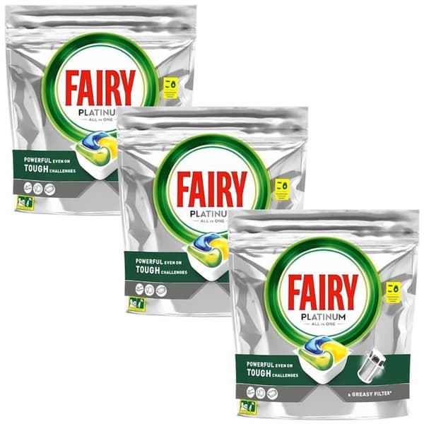 FAIRY PLATINUM KAPSLAR DISKMASKIN ALL-INE CITRON 2i1 84 BITAR