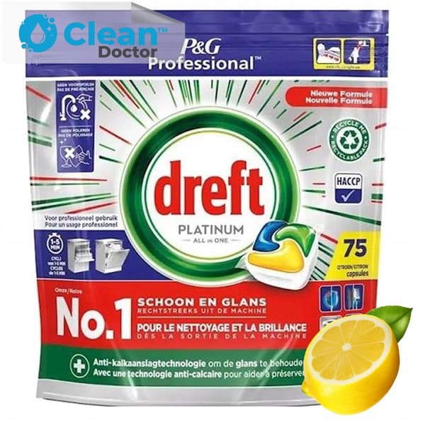 DREFT PLATINUM Astianpesukonekapselit Sitruuna 75 kpl