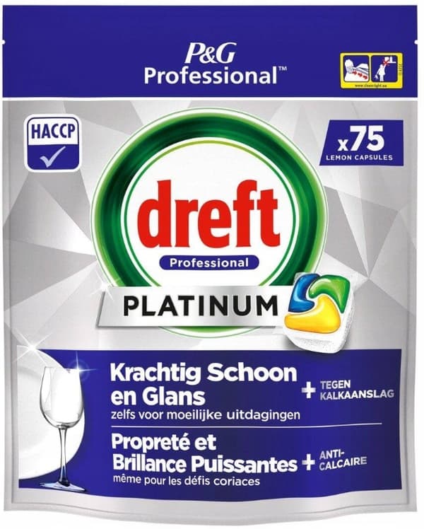 DREFT PLATINUM Astianpesukonekapselit Sitruuna 75 kpl
