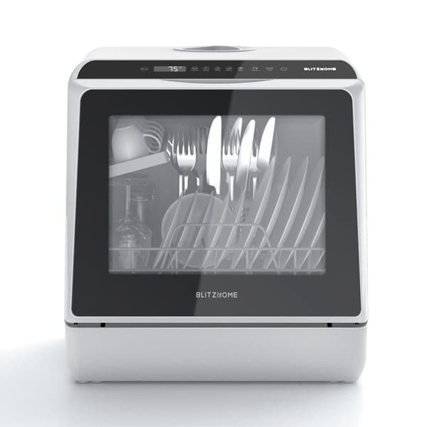 BlitzHome APP Mini Bordsdiskmaskin Diskmaskin Dubbel vatteninloppsdiskmaskin