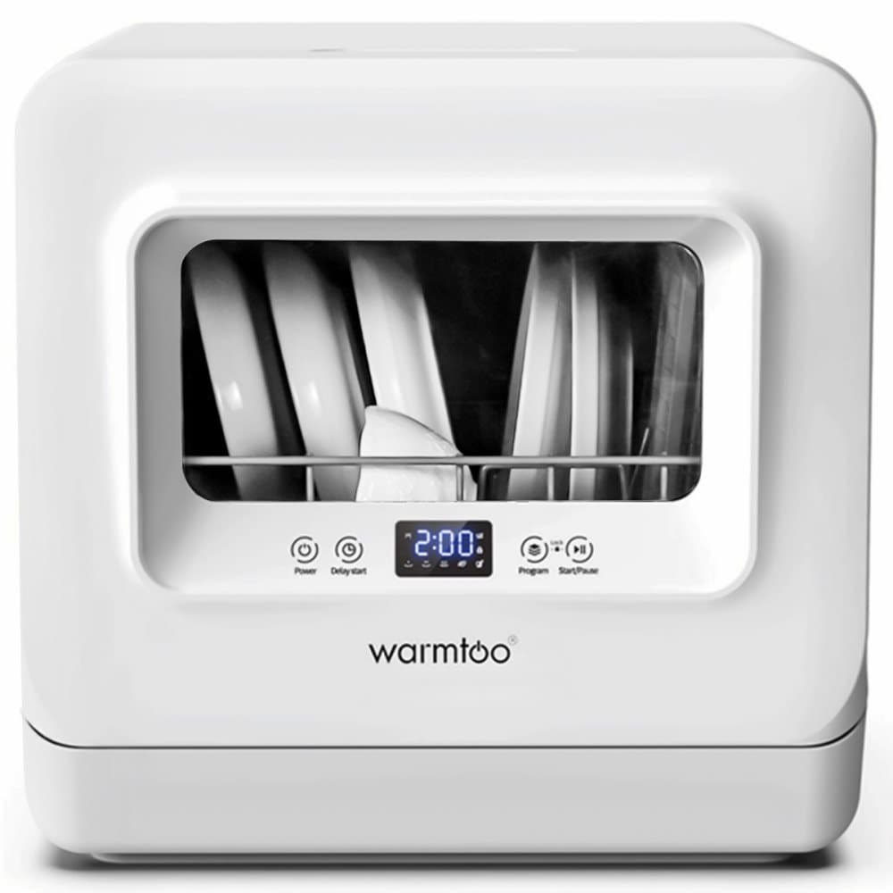 WARMTOO 850W 5,5L Diskmaskin Minidiskmaskin Bord Diskmaskin Digital Diskmaskin 5 diskprogram