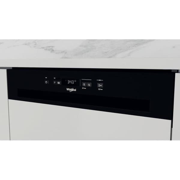 Inbyggd diskmaskin 60 cm WHIRLPOOL WBC 3 C 26 B - 14 kuvert - 6:e sinne - Svart panel