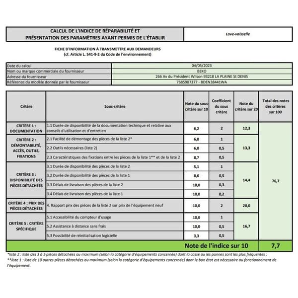 Diskmaskin - BEKO - BDEN38441WA - 13 kuvert - 44 dB - Klass A++