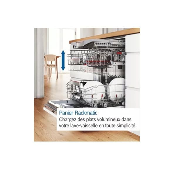 Bosch Inbyggd diskmaskin 60cm 14 kuvert 42db med svart panel - SMI4HCB19E