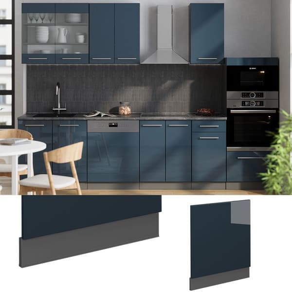 Fame-Line diskmaskin fram, 60cm, glänsande mörkblå, antracit, Vicco