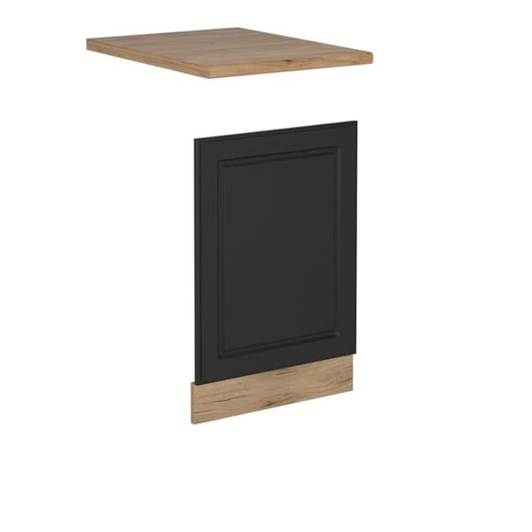 R-line diskmaskinsfront, 45 cm, PT Ek, Antracit landsby, Guld ek, Vicco