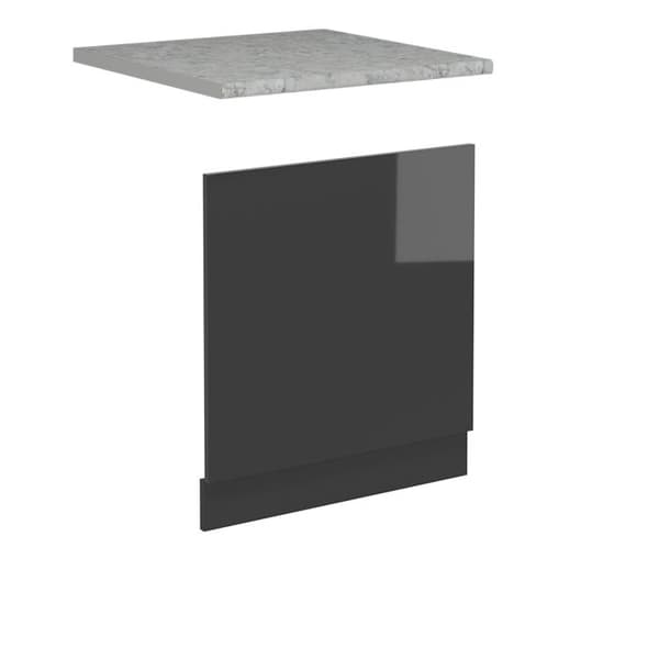 Diskret R-Line diskmaskin, 60 cm, PT Marmor, Högglansigt Anthracit, Anthracit, Vicco