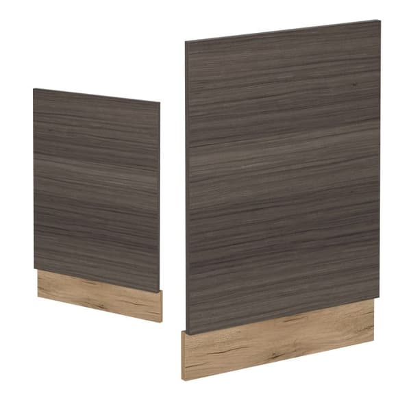 Diskret för diskmaskin R-Line, 45cm utan PT, Ädelgrå, Guldekade ek, Vicco