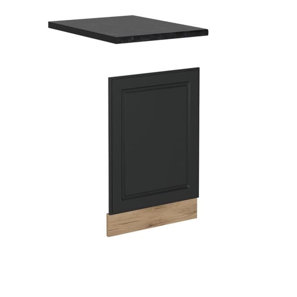 Façade av diskmaskin R-Line, 45 cm, PT Antracit, Antracit lantlig, Guld ek, Vicco