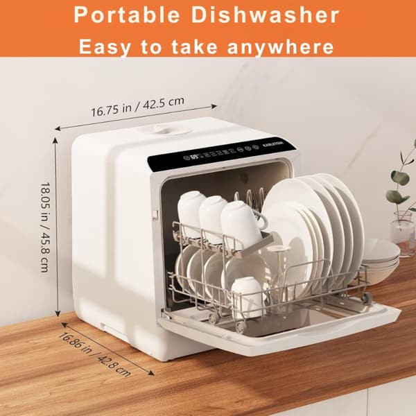 KarlXTom Mini Dubbel vatteninloppsdiskmaskin Bordsdiskmaskin Diskmaskin