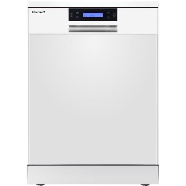 Lave-vaisselle frittstående BRANDT LVC144IW - 14 kuverter - Induksjon - L60cm - 44dB - Klasse C - Hvit