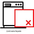 Miniatyrbild 2 av 6: Semi-inbyggd diskmaskin BRANDT LVE334X - 13 kuvert - 44 dB