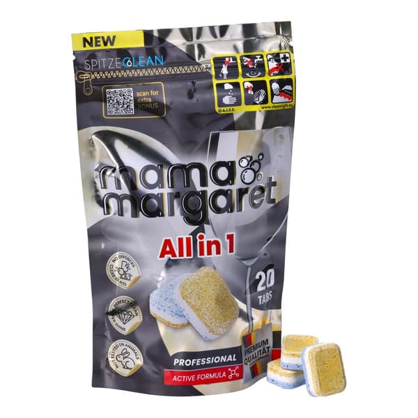 Spitze Clean opvaskemaskinetabletter 3 lag fra Mama Margaret All in 1