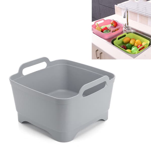 Bärbar diskho med handtag 2-pack - Grå