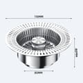 Miniatyrbilde 2 av 2: Oppvaskmaskinstopper 110 mm i rustfritt stål 304