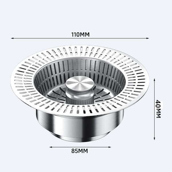 Astianpesukoneen tulppa 110 mm ruostumatonta terästä 304