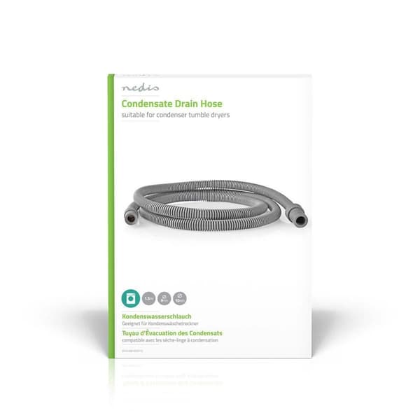 Outlet Hose | 8 mm | 10 mm | 1.50 m | Bruksområde: Condense Dryer | Gummi / Plast | Grå