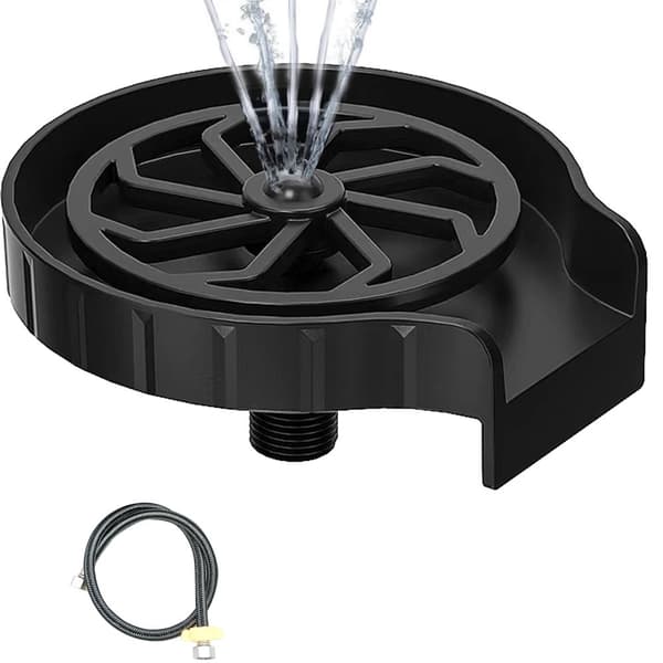 Glasrengörare, hållbart ABS-material, lätt att installera, mångsidig för olika koppar,svart