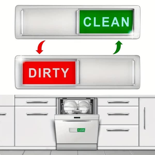 Magnet / Skilt for oppvaskmaskin – Clean / Dirty