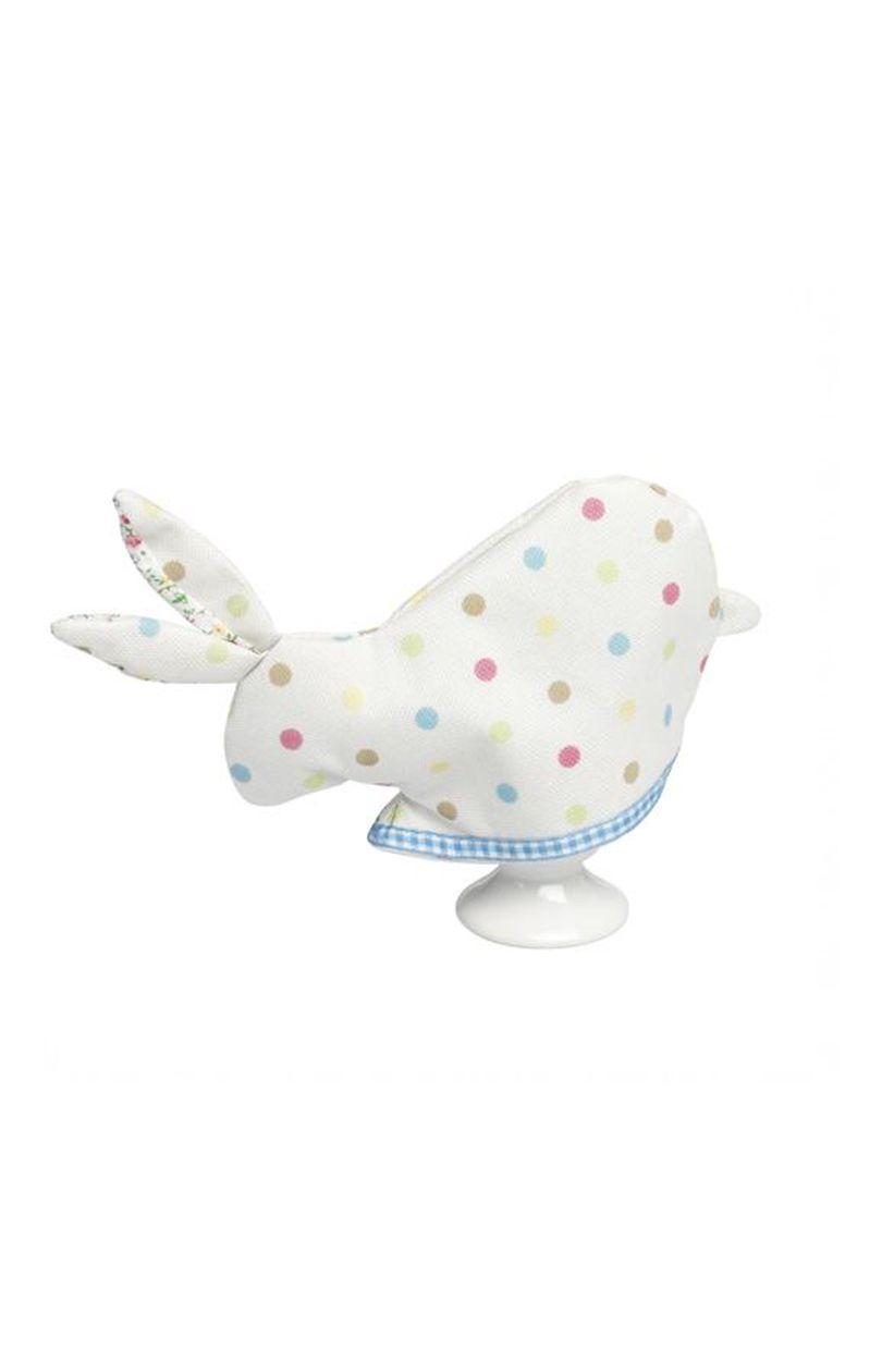 Pole varmelegeme til ægget hare 16x9 cm, creme-mønster