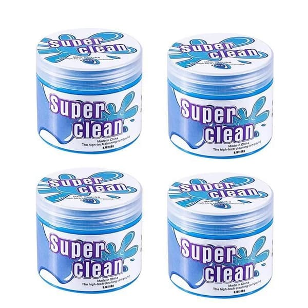 SUPER CLEAN Can Clean Soft-4PCS Blå rengöringsmaterial Mjukt gummitillbehör Sticky Gap Cleaner