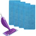 Miniatyrbild 1 av 4: 4 utbytbara återanvändbara våtservetter för Swiffer WetJet Spray Tvättbar mikrofibermopp för golvrengöring (blå (4st)