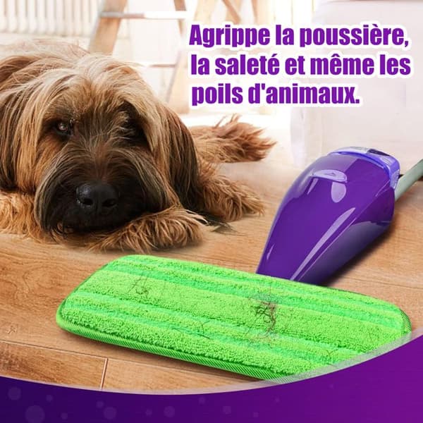 Swiffer WetJet-kompatibla återanvändbara våtservetter 4-pack, återanvändbar moppdyna, kompatibla mikrofibermoppdynor rengöring