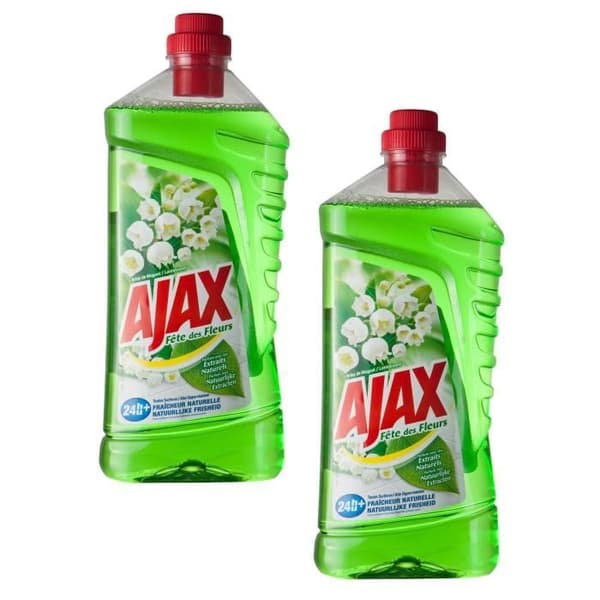 Ajax Fêtes des Fleurs kvist av liljekonvalj golvrengöring 1,25L - Set med 2 flaskor