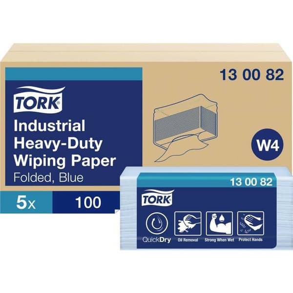 Tork Advanced Wiper 440 Engångsrengöringsservetter jungfrumassafibrer blå förpackning om 100 st.