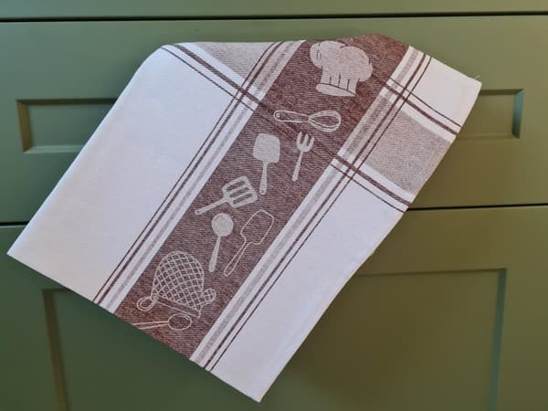 Köksduk 50x70 köksredskap brun
