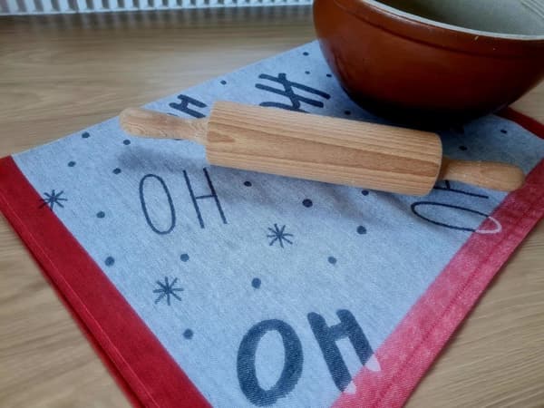 ZWOLTEX Ho Ho Ho Jule køkkenhåndklæde Grå Rød