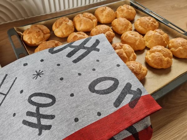 ZWOLTEX Ho Ho Ho Jule køkkenhåndklæde Grå Rød