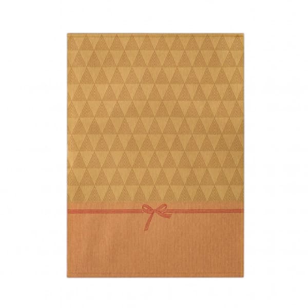 Køkkenhåndklæde 50x70 Zwoltex Golden Tree mørk beige geometrisk mønster