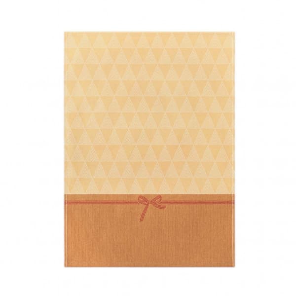 Køkkenhåndklæde 50x70 Zwoltex Golden Tree lys beige geometrisk mønster