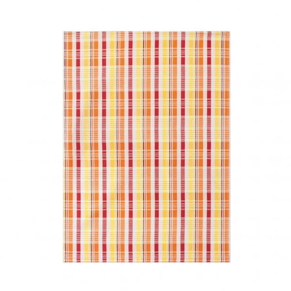Tokyo køkkenhåndklæde 50x70 Zwoltex Gul Orange Rød Check