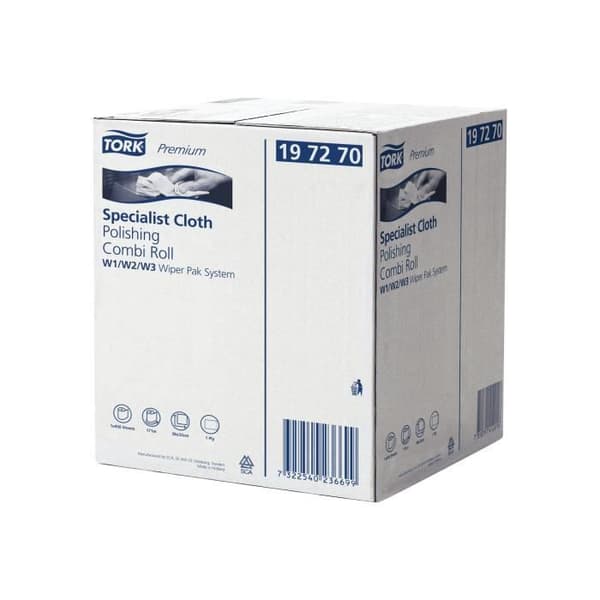 Tork Premium Specialist tygpolering Engångsrengöringsservetter polyester, vit viskosförpackning om 450 för artikelnummer: 207210,...