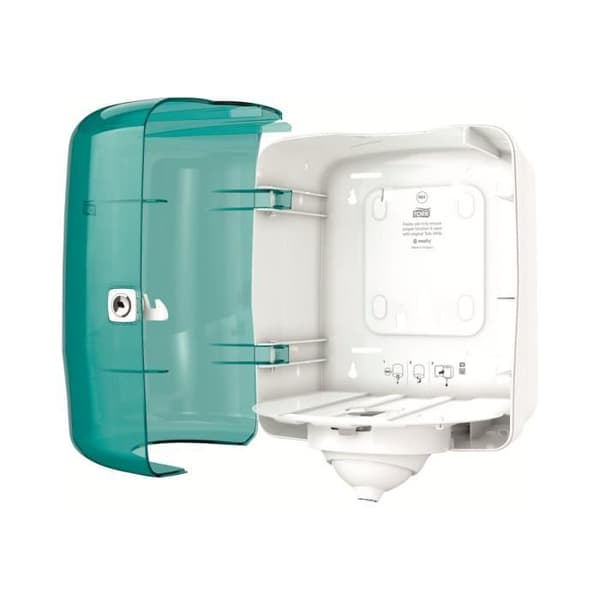Tork Reflex Single Sheet Centrefeed M4 Wipe Dispenser Plast Vit, Turkos