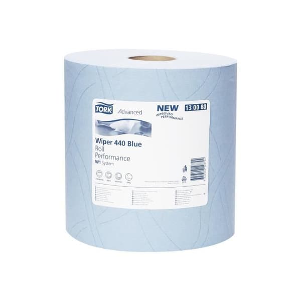 Tork Advanced Wiper 440 Engångsrengöringsservetter jungfrumassafibrer blå förpackning om 750 för P-N: 652008, 652100, 652108