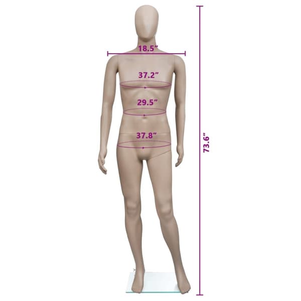 vidaXL mannequin mand med rundt hoved