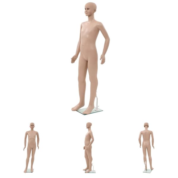 The Living Store Aidon kokoinen lapsimallinukke lasijalustalla 140 cm beige -  Mallinuket